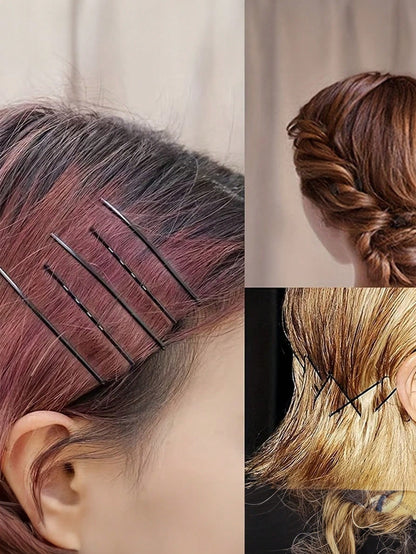 30/60PCS Black Hair Clips Set, For Women, Girls And Hair Salons