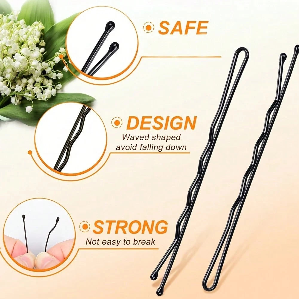 30/60PCS Black Hair Clips Set, For Women, Girls And Hair Salons