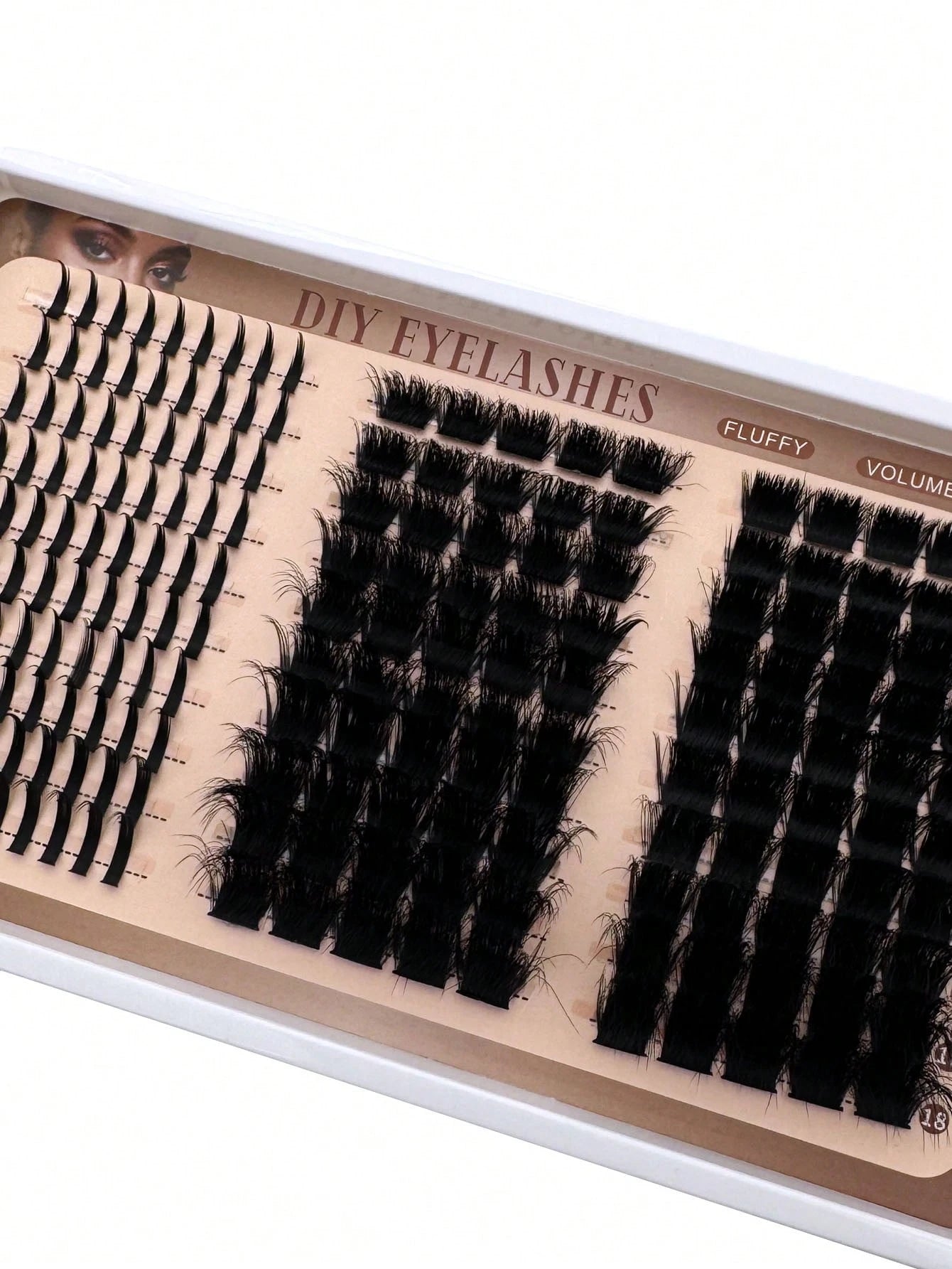 300D/200D/160D/120D/100D/80D/60D Spiky Lash Clusters & Lower Lashes, 190pcs/260pcs/240pcs/220pcs/290pcs Fluffy & Thick Cartoon Natural Spiky Cluster False Eyelashes, Fairy Cluster Lashes, Thin Cartoon
