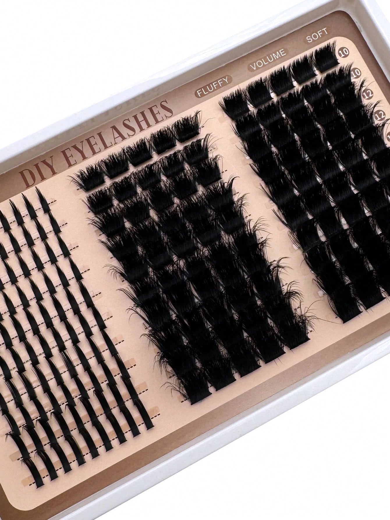 300D/200D/160D/120D/100D/80D/60D Spiky Lash Clusters & Lower Lashes, 190pcs/260pcs/240pcs/220pcs/290pcs Fluffy & Thick Cartoon Natural Spiky Cluster False Eyelashes, Fairy Cluster Lashes, Thin Cartoon