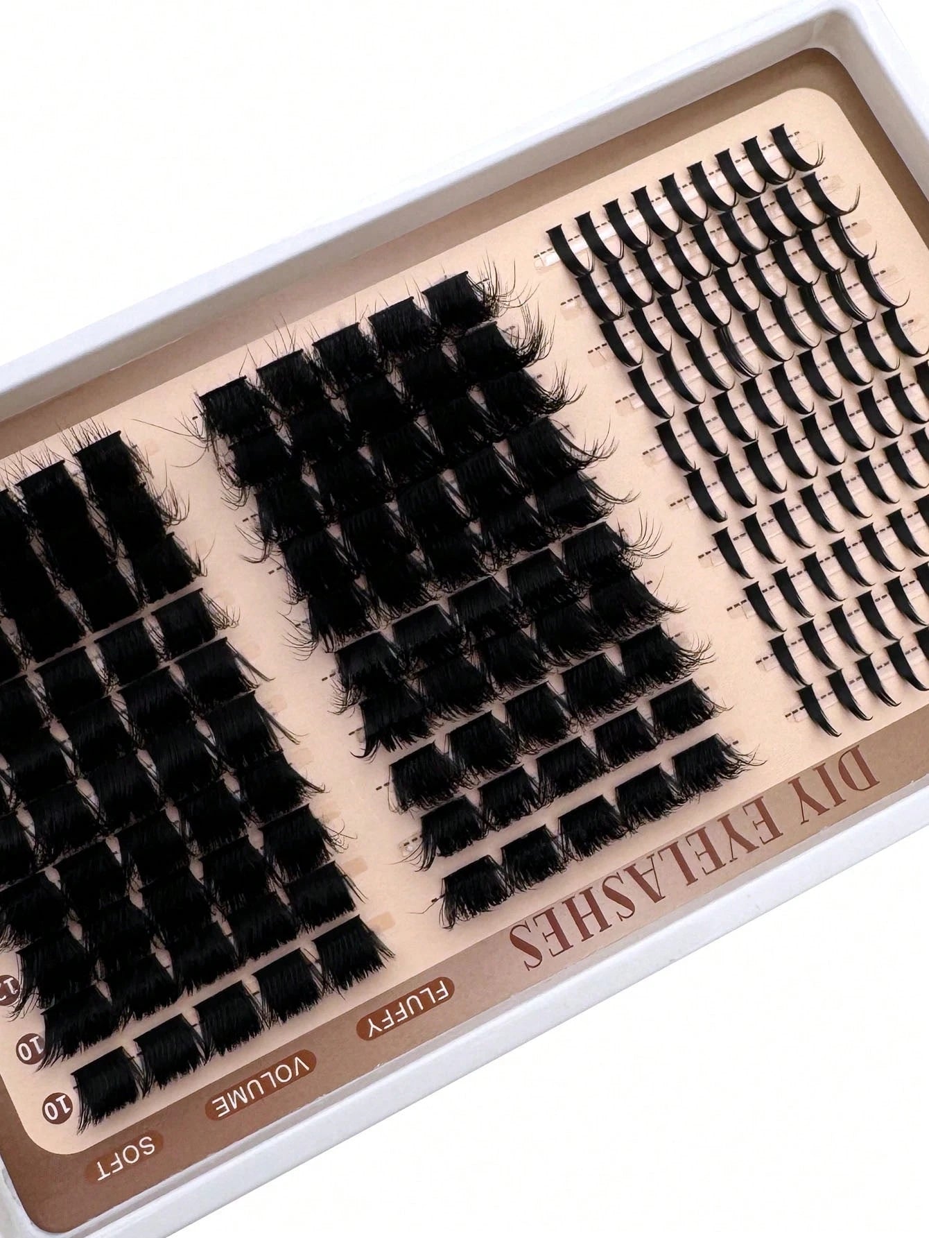 300D/200D/160D/120D/100D/80D/60D Spiky Lash Clusters & Lower Lashes, 190pcs/260pcs/240pcs/220pcs/290pcs Fluffy & Thick Cartoon Natural Spiky Cluster False Eyelashes, Fairy Cluster Lashes, Thin Cartoon