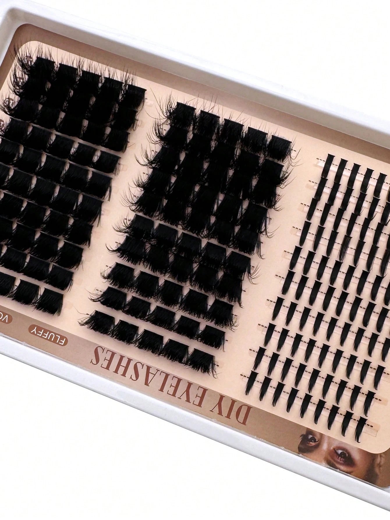 300D/200D/160D/120D/100D/80D/60D Spiky Lash Clusters & Lower Lashes, 190pcs/260pcs/240pcs/220pcs/290pcs Fluffy & Thick Cartoon Natural Spiky Cluster False Eyelashes, Fairy Cluster Lashes, Thin Cartoon