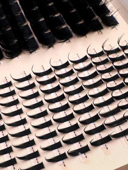 300D/200D/160D/120D/100D/80D/60D Spiky Lash Clusters & Lower Lashes, 190pcs/260pcs/240pcs/220pcs/290pcs Fluffy & Thick Cartoon Natural Spiky Cluster False Eyelashes, Fairy Cluster Lashes, Thin Cartoon