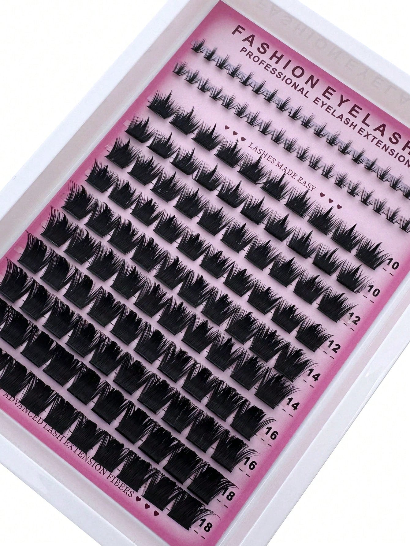 300D Pointed Tip Lash Clusters, 6-18mm Length, D/DD136 Lash Clusters, Thick Single Lash For DIY Pointed Tip Lash Extension, Cartoon Lash Extension, Mink Lash Extension, Dense Lashes