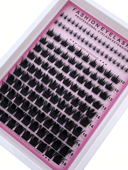 300D Pointed Tip Lash Clusters, 6-18mm Length, D/DD136 Lash Clusters, Thick Single Lash For DIY Pointed Tip Lash Extension, Cartoon Lash Extension, Mink Lash Extension, Dense Lashes