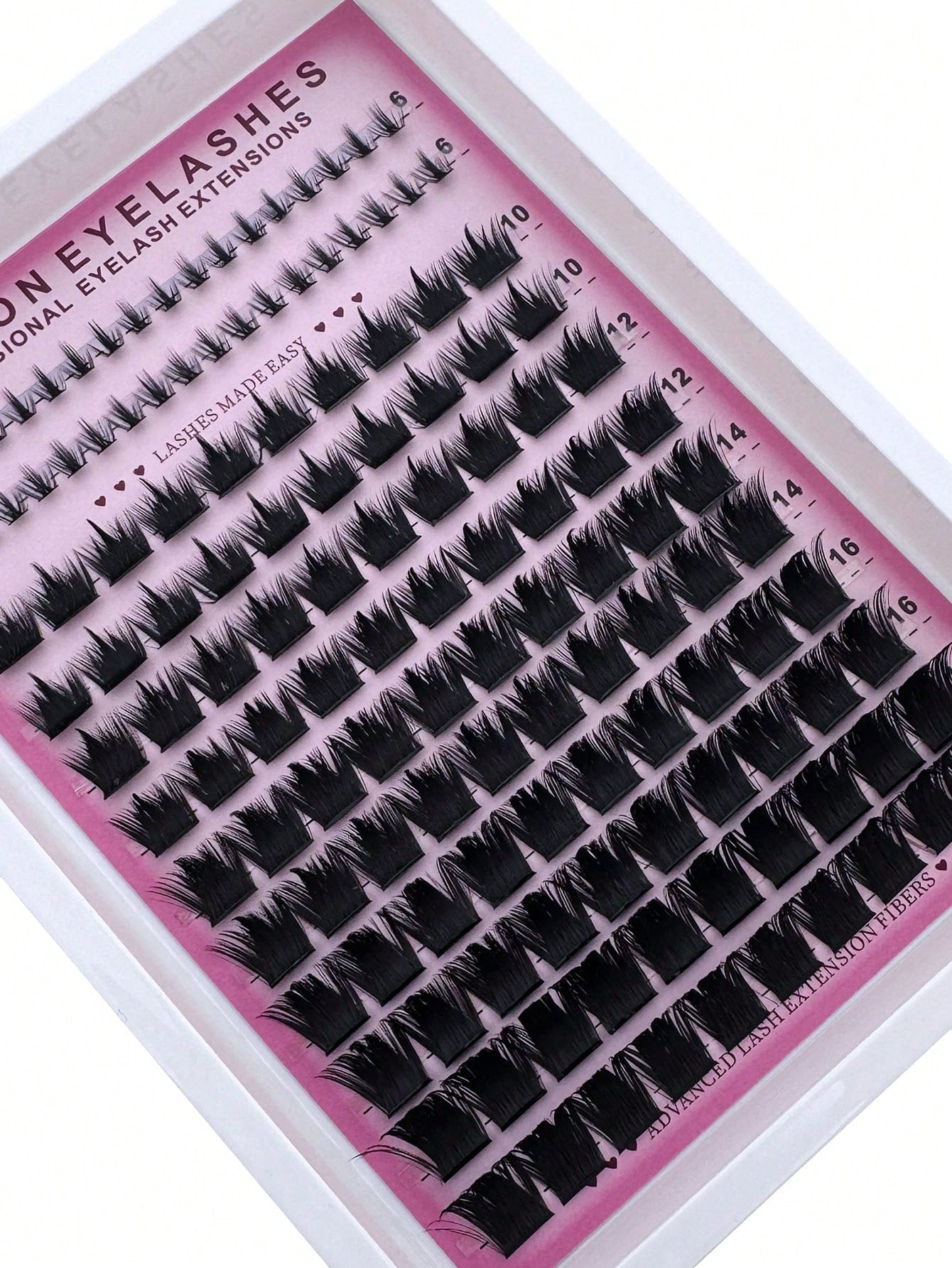 300D Pointed Tip Lash Clusters, 6-18mm Length, D/DD136 Lash Clusters, Thick Single Lash For DIY Pointed Tip Lash Extension, Cartoon Lash Extension, Mink Lash Extension, Dense Lashes