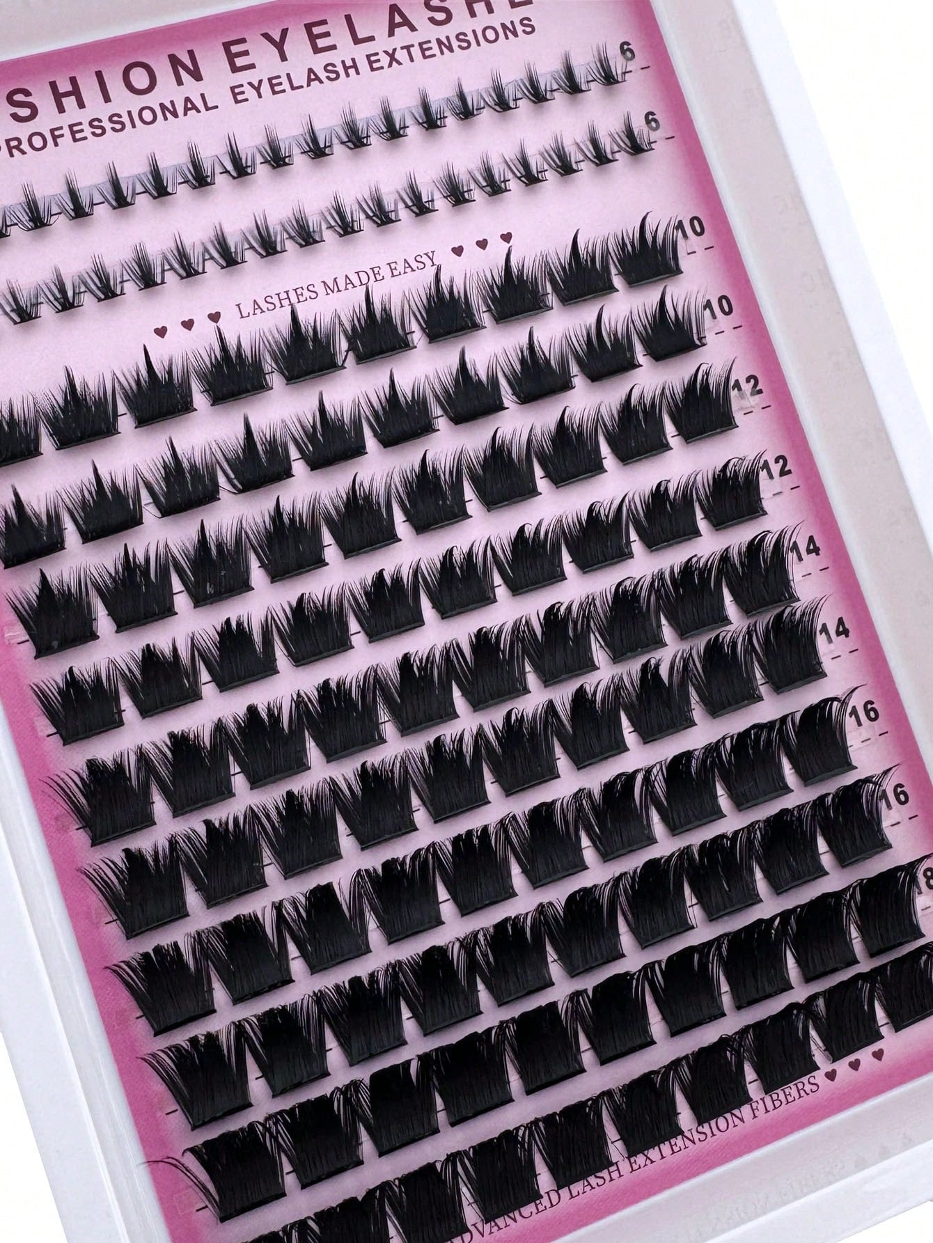 300D Pointed Tip Lash Clusters, 6-18mm Length, D/DD136 Lash Clusters, Thick Single Lash For DIY Pointed Tip Lash Extension, Cartoon Lash Extension, Mink Lash Extension, Dense Lashes
