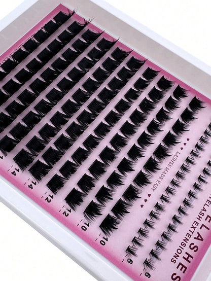 300D Pointed Tip Lash Clusters, 6-18mm Length, D/DD136 Lash Clusters, Thick Single Lash For DIY Pointed Tip Lash Extension, Cartoon Lash Extension, Mink Lash Extension, Dense Lashes