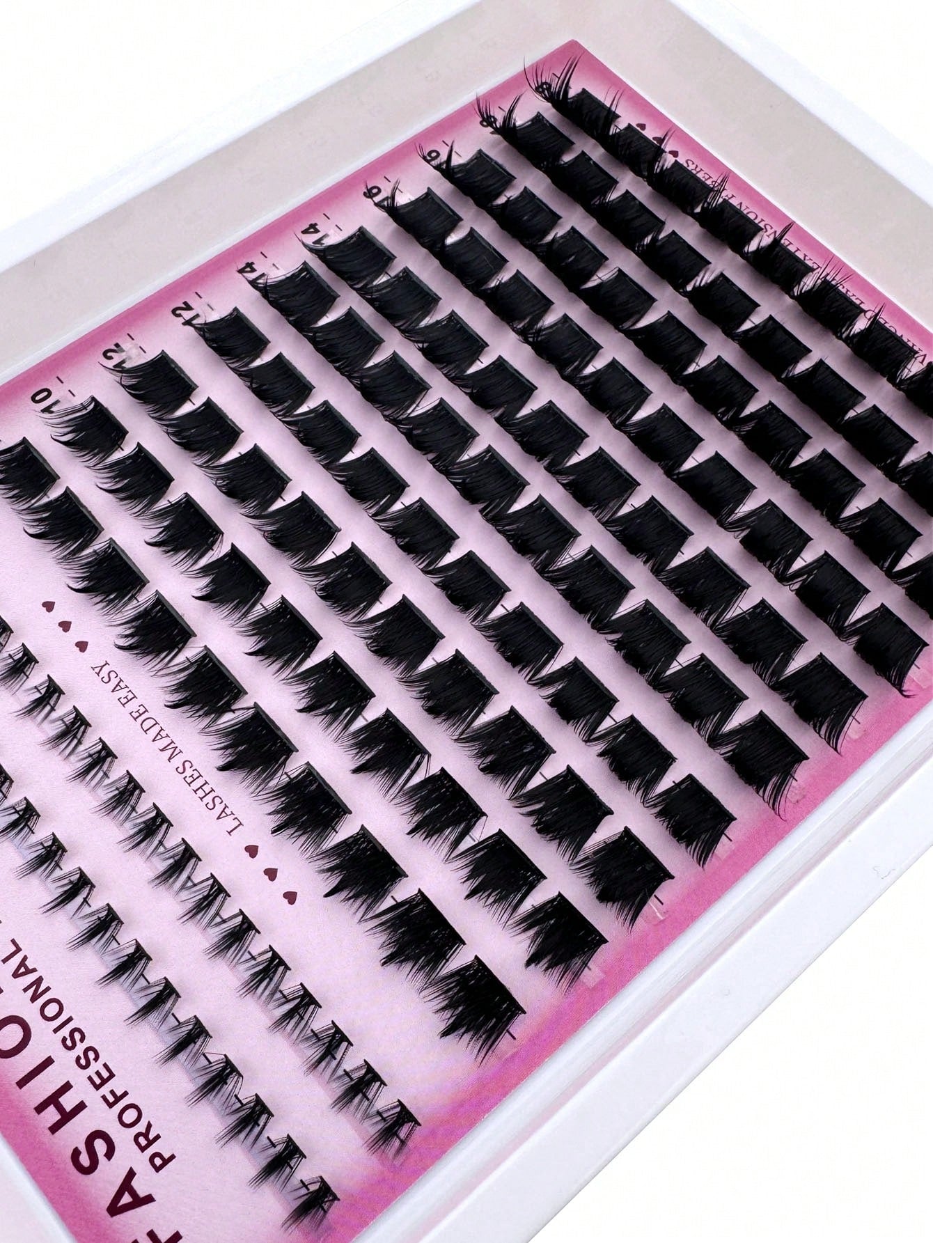 300D Pointed Tip Lash Clusters, 6-18mm Length, D/DD136 Lash Clusters, Thick Single Lash For DIY Pointed Tip Lash Extension, Cartoon Lash Extension, Mink Lash Extension, Dense Lashes