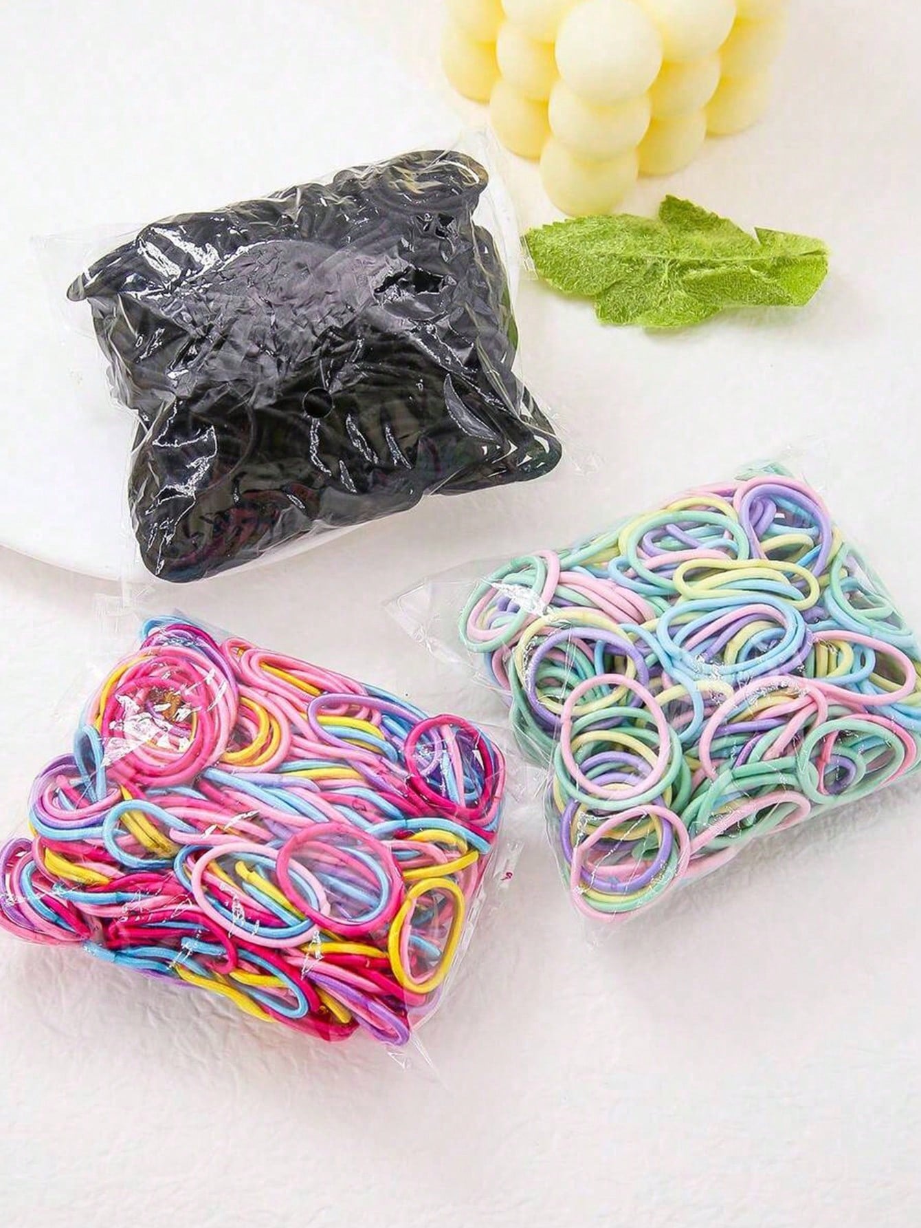 300pcs/Pack Baby Elastic Hair Ties, Cute Candy Color Hair Bands