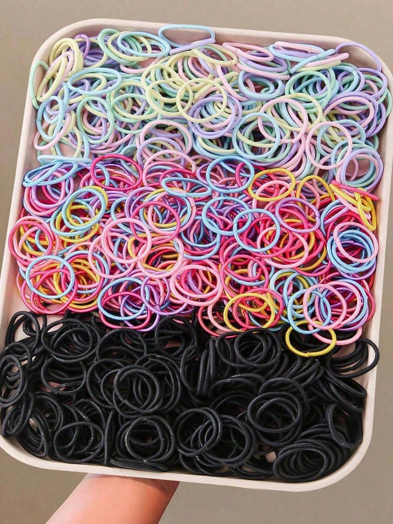 300pcs/Pack Baby Elastic Hair Ties, Cute Candy Color Hair Bands