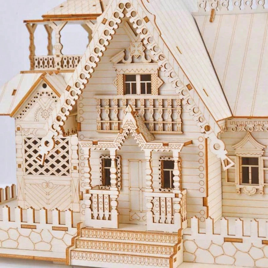 306 Pcs Parts 3D Wooden Puzzle, Realistic Architectural Model For Adults, Birthday Gift, Building Block Toy, Custom Handcrafted Wooden Puzzle Model For Students And Teens