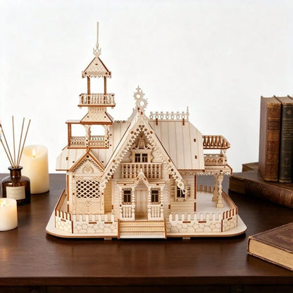306 Pcs Parts 3D Wooden Puzzle, Realistic Architectural Model For Adults, Birthday Gift, Building Block Toy, Custom Handcrafted Wooden Puzzle Model For Students And Teens