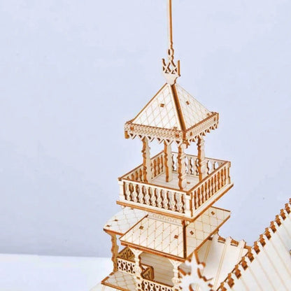 306 Pcs Parts 3D Wooden Puzzle, Realistic Architectural Model For Adults, Birthday Gift, Building Block Toy, Custom Handcrafted Wooden Puzzle Model For Students And Teens