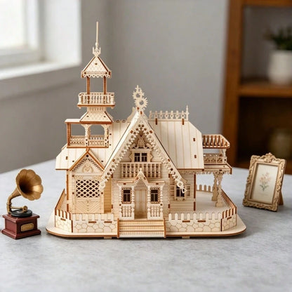 306 Pcs Parts 3D Wooden Puzzle, Realistic Architectural Model For Adults, Birthday Gift, Building Block Toy, Custom Handcrafted Wooden Puzzle Model For Students And Teens