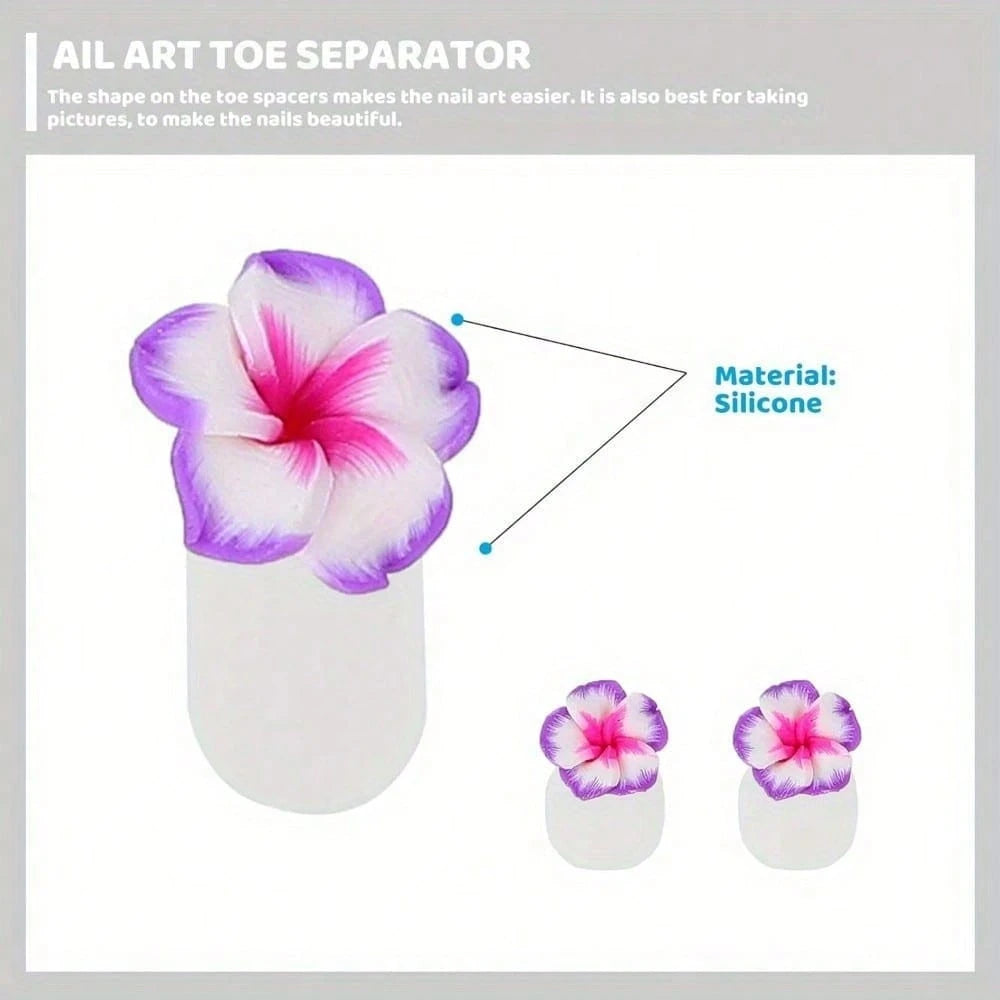 32 Pcs Silicone Rubber Toe Separators, Soft Gel Toe Separators, ReusableToe Spacers, DurableToe Cushion Pads, Washable Nail Separator, Separators For Foot Care, Nail Art Tools, Nail Styling Tools, Han