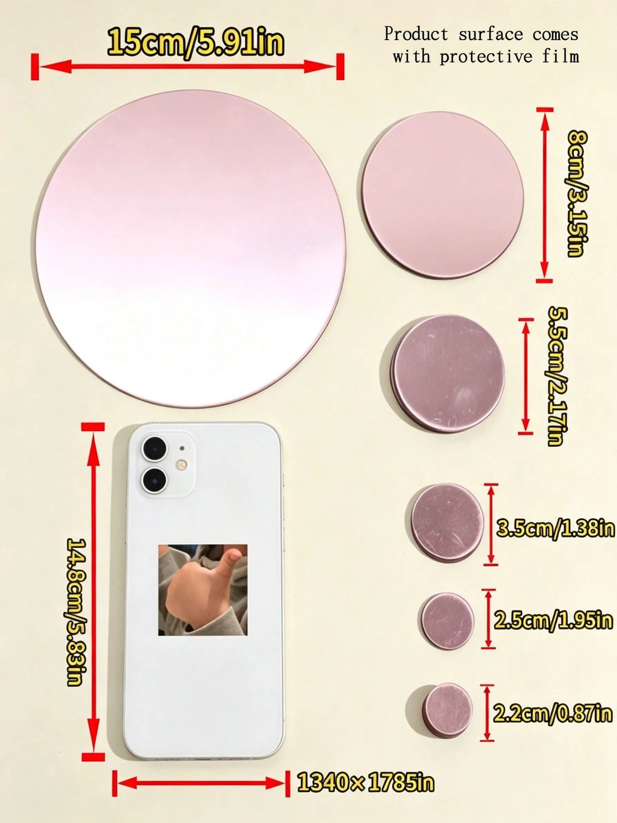 32pcs Rose Gold Round Mirror Wall Stickers, DIY Acrylic Mirror Wall Stickers, Round Mirror Effect Tile Stickers, Room Decor Wall Mirror, Bedroom Vanity Decor, Home Decor, Wall Decor, Bathroom Decor