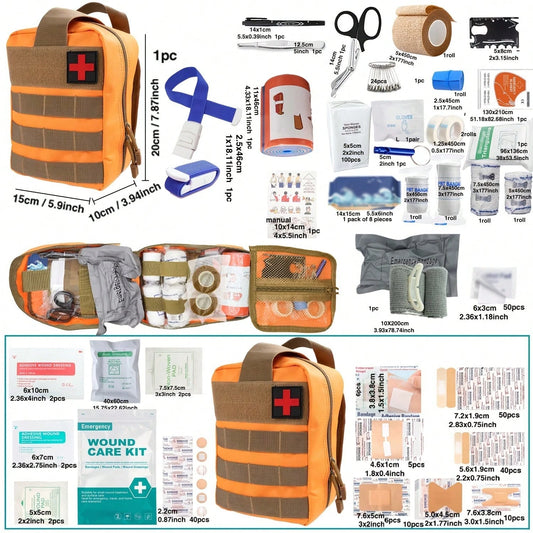 358 Survival Kits-All-In-One Emergency Supplies, Trauma Care Tools And Portable Outdoor Equipment-Ideal Gifts For Men, Fathers, Husbands And Sons (Excluding Batteries/Electronic Equipment).