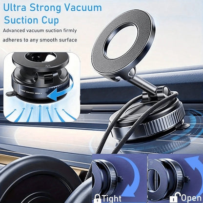 360° Adjustable Magnetic Phone Holder, Suitable For Car/Gym/Mirror/Smooth Surface/Bathroom Mirror, Universal Portable Foldable Car Phone Mount, Compatible With All Smartphones And Car Models, Foldable