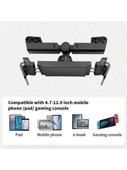[360 Degree Rotating Tablet Stand] Car Headrest Tablet Holder, 360 Degree Rotation Tablet Stand For IPad, Headrest Mount For Car Backseat, Travel Portable Road Trip