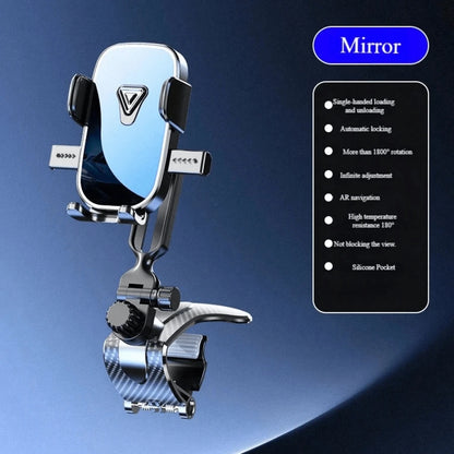 360° Rotatable Gravity Clip Adjustable Phone Holder, One-Touch Operation, Unobstructed View, Fits 4.0-7.0 Inch Smartphones, Dashboard/Sunshade Mount, Suitable For IPhone & Android, High Load-Bearing