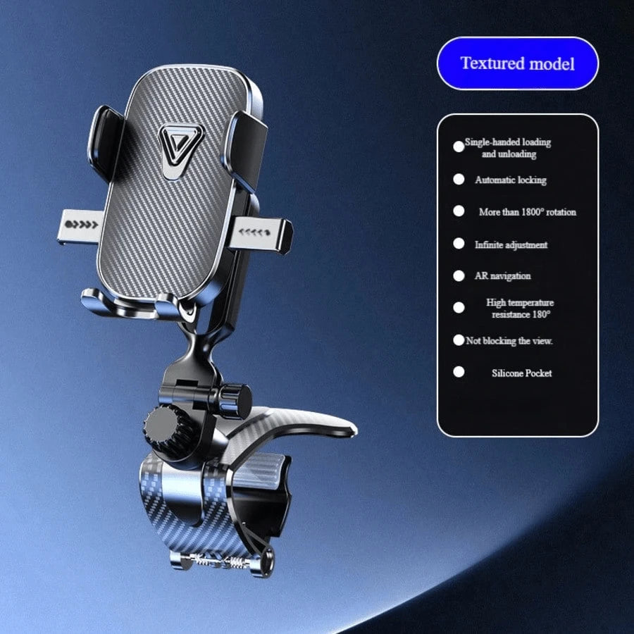 360° Rotatable Gravity Clip Adjustable Phone Holder, One-Touch Operation, Unobstructed View, Fits 4.0-7.0 Inch Smartphones, Dashboard/Sunshade Mount, Suitable For IPhone & Android, High Load-Bearing