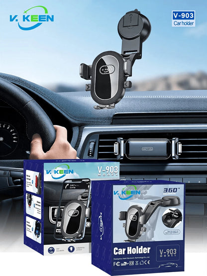 360° Rotating Car Phone Holder, Strong Suction Cup Dashboard And Windshield Mount, Universal Adjustable Anti-Shake GPS Holder, Android Phone Hands-Free Mount, Stable And Durable Car Accessory