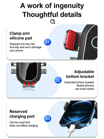 360° Rotating Car Phone Holder, Strong Suction Cup Dashboard And Windshield Mount, Universal Adjustable Anti-Shake GPS Holder, Android Phone Hands-Free Mount, Stable And Durable Car Accessory