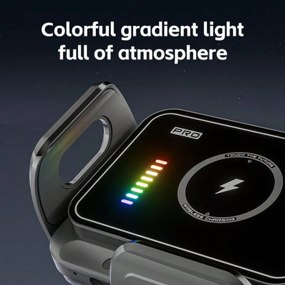 360° Rotating Universal Phone Holder Fan Cooling Magnetic Car Phone Mount Wireless Charger