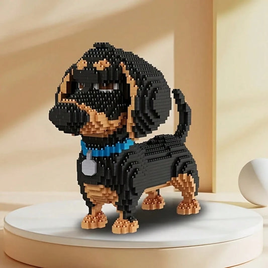 3700PCS Building Blocks Set, Cute Animal Dachshund, Pet Dog, Holiday Gift, Room Decor Christmas, Halloween Gift