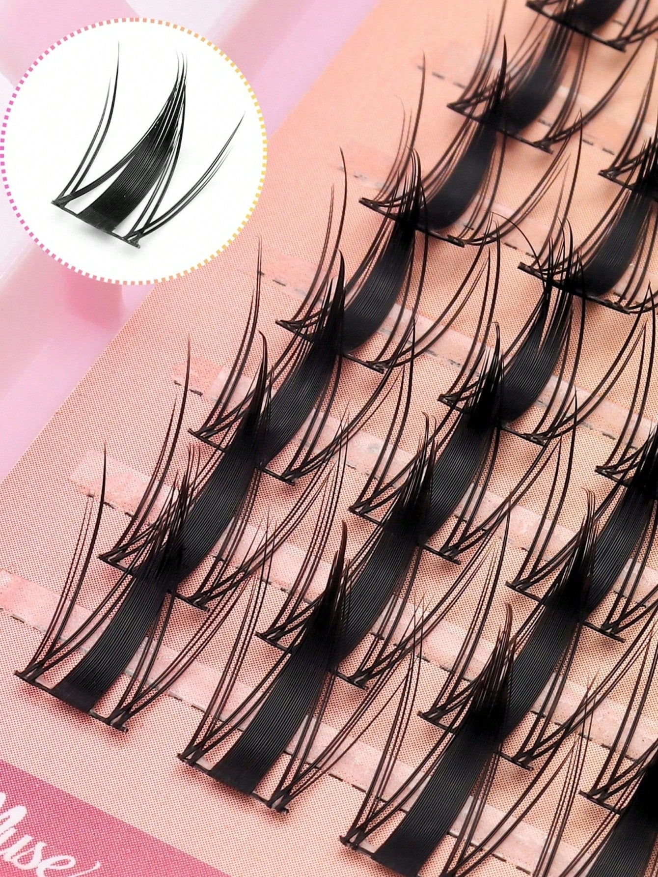 392 Clusters Spiky Eyelash Book, European And American Style 3D Eye Makeup Design, D/DD Curl, 8-16mm Mixed Length, Cluster Eyelash Combination, DIY Free Splicing To Create Exclusive Cat Eye Effect, Qu