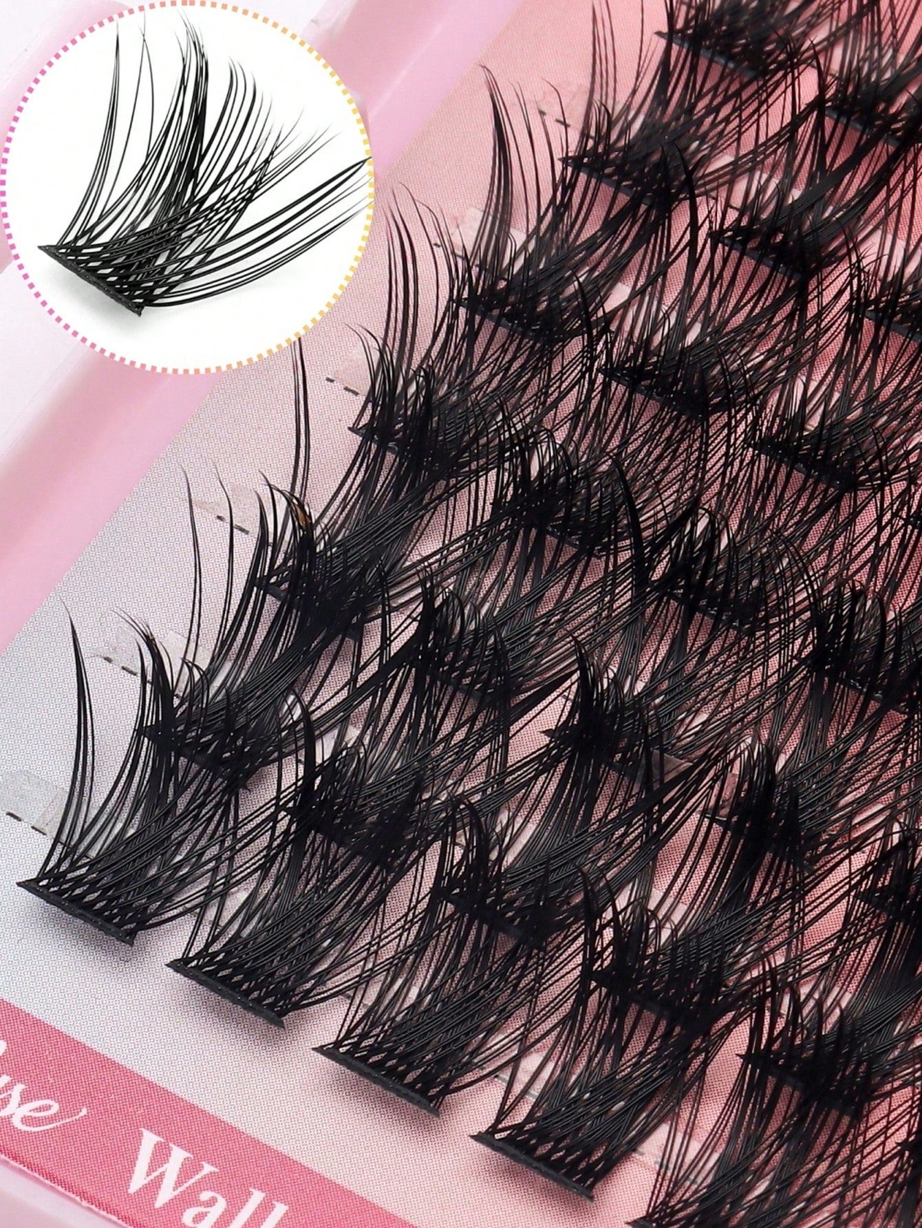392 Clusters Spiky Eyelash Book, European And American Style 3D Eye Makeup Design, D/DD Curl, 8-16mm Mixed Length, Cluster Eyelash Combination, DIY Free Splicing To Create Exclusive Cat Eye Effect, Qu