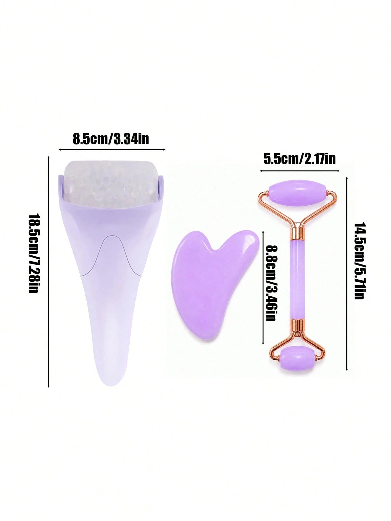 3pcs/1pc Ice Roller Massage Wand & Gua Sha Board Set, Gua Sha Facial Tool Face Care Massage Tool. Ice Roller For Face Helps Lymphatic Drainage, Reduces Puffiness, Brightens Skin Tone, Compact And Port