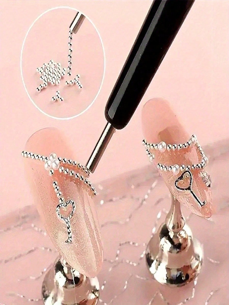 3pcs/1pc Professional Magnetic Nail Art Pen- Magnetic Base, Smooth Tip, Suitable For French Manicure, Water Wave And Round Nail Art Design- Salon/Home Pedicure/Nail Technician Tool- Easy To Clean D