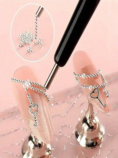3pcs/1pc Professional Magnetic Nail Art Pen- Magnetic Base, Smooth Tip, Suitable For French Manicure, Water Wave And Round Nail Art Design- Salon/Home Pedicure/Nail Technician Tool- Easy To Clean D