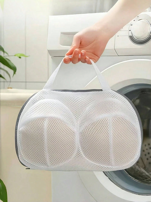 3pcs Bra Washing Bags, Machine Washable Bra Laundry Bag, Travel Anti-Deformation Lingerie Washing Bag And Room Service Organizer, Random Color