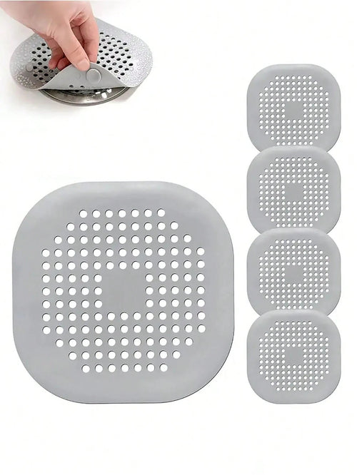 3pcs Drain Cover With Suction Cup Pad, Kitchen Bathroom Sink Strainer Hair Filter Home Bathroom Decor Fall Decor Back To School