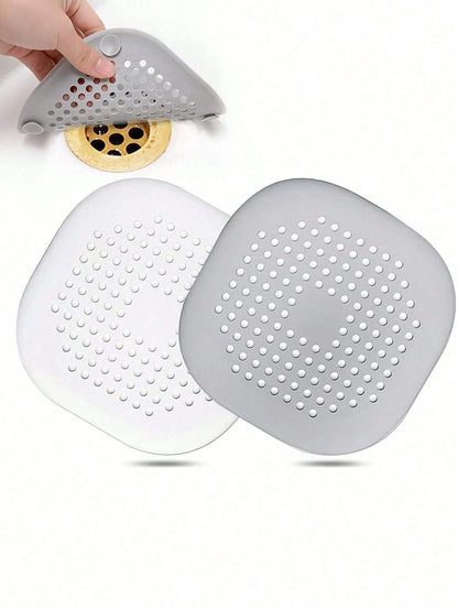 3pcs Drain Cover With Suction Cup Pad, Kitchen Bathroom Sink Strainer Hair Filter Home Bathroom Decor Fall Decor Back To School