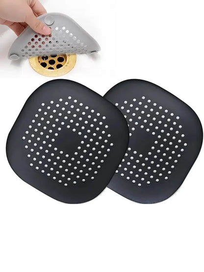 3pcs Drain Cover With Suction Cup Pad, Kitchen Bathroom Sink Strainer Hair Filter Home Bathroom Decor Fall Decor Back To School