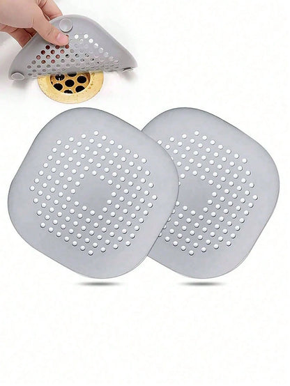 3pcs Drain Cover With Suction Cup Pad, Kitchen Bathroom Sink Strainer Hair Filter Home Bathroom Decor Fall Decor Back To School