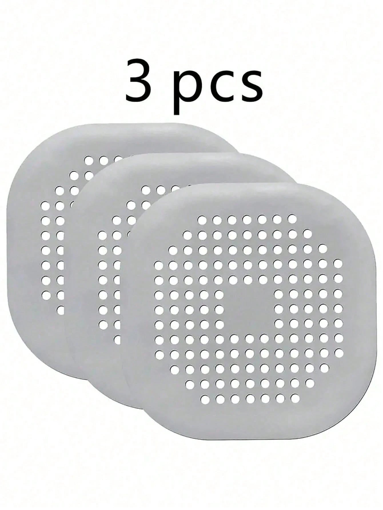 3pcs Drain Cover With Suction Cup Pad, Kitchen Bathroom Sink Strainer Hair Filter Home Bathroom Decor Fall Decor Back To School