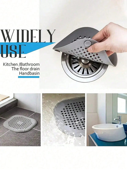 3pcs Drain Cover With Suction Cup Pad, Kitchen Bathroom Sink Strainer Hair Filter Home Bathroom Decor Fall Decor Back To School