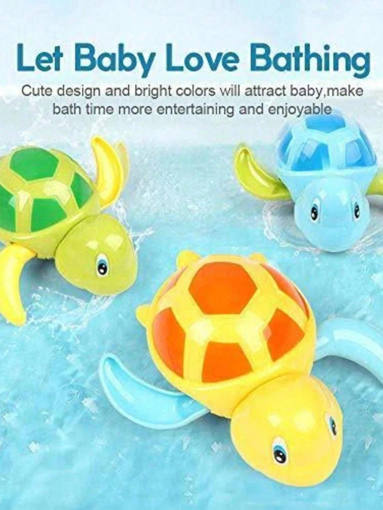 3pcs Funny Swimming Turtle Bath Toys – Perfect Gift For Toddlers Aged 2-6, Great Thanksgiving Present! Children's Bath Toys: Wind-Up Swimming Turtles, Suitable For Boys And Girls, Ideal For Baby Bath