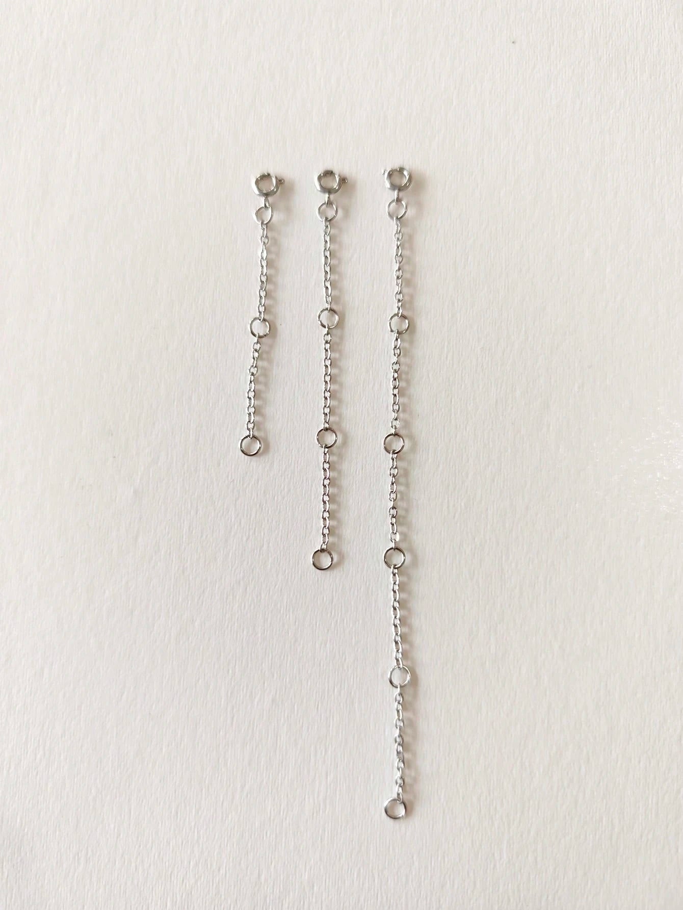 3pcs Gold Stainless Steel Extension Chain, Ideal For Jewelry Making Such As Bracelets And Anklets