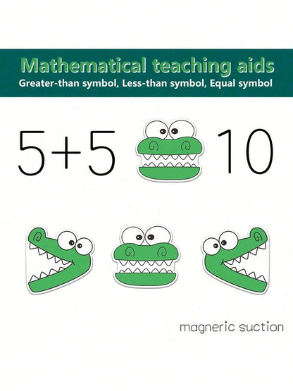3pcs Magnetic Math Teaching Stickers, Greater Than Less Than Equal To Signs Magnets, Elementary Arithmetic Interactive Classroom Game Educational Tools, Children Early Education Cognitive Wall Sticker