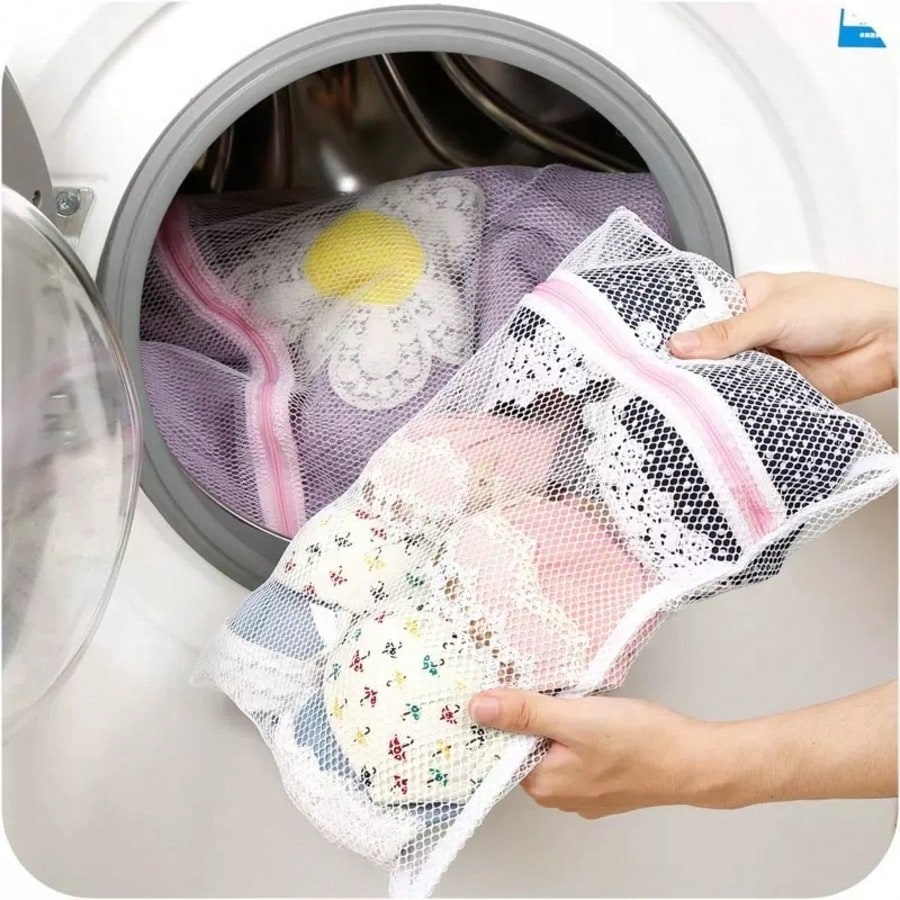 3pcs Pink Washing Machine Laundry Bags For Clothes, Socks, Underwear, Practical Household Tools, Housewarming Gift