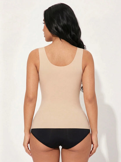 3pcs Seamless Sheer Camisole- Soft Round Neck Basic Vest, Multi-Color