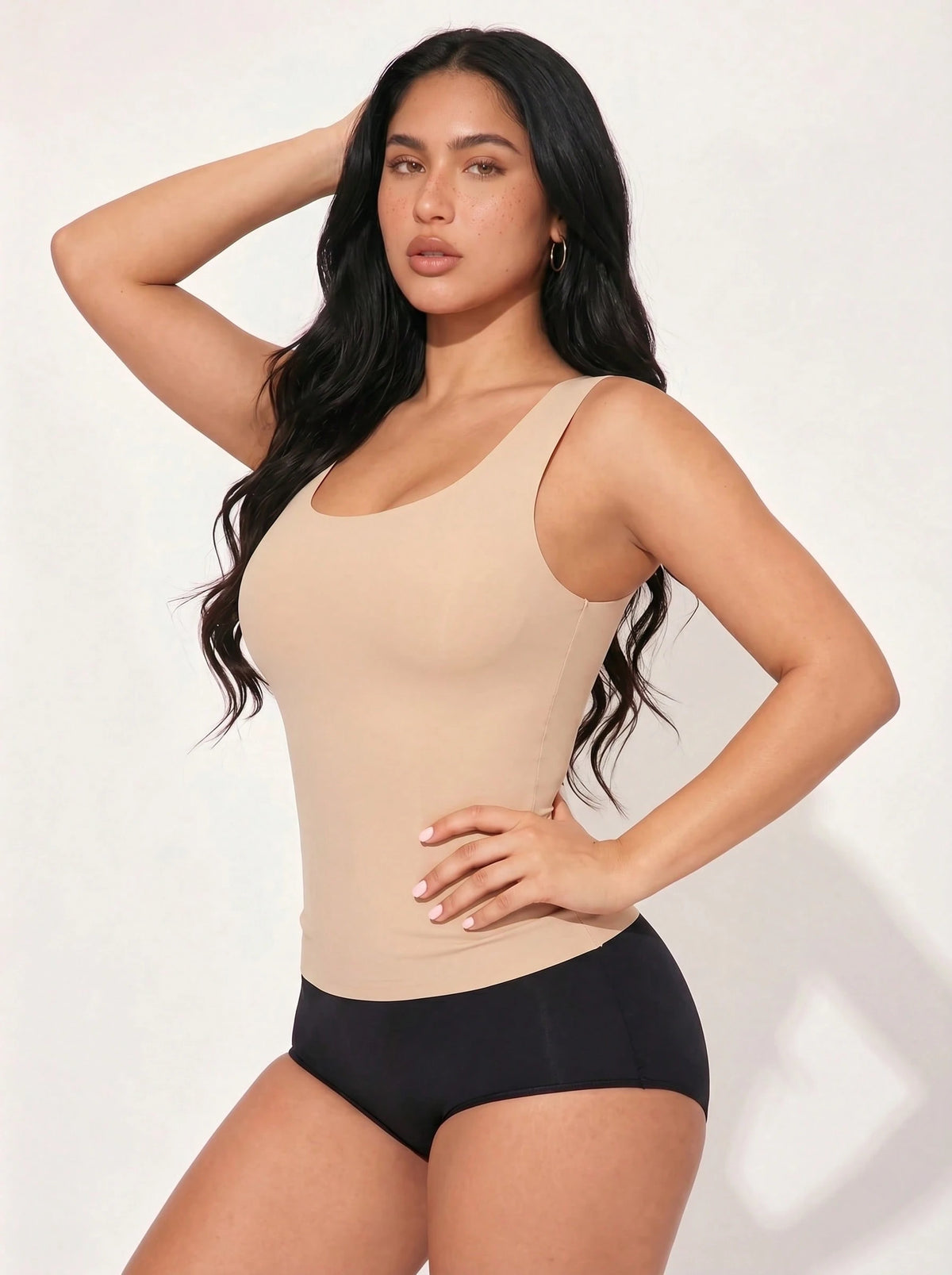 3pcs Seamless Sheer Camisole- Soft Round Neck Basic Vest, Multi-Color