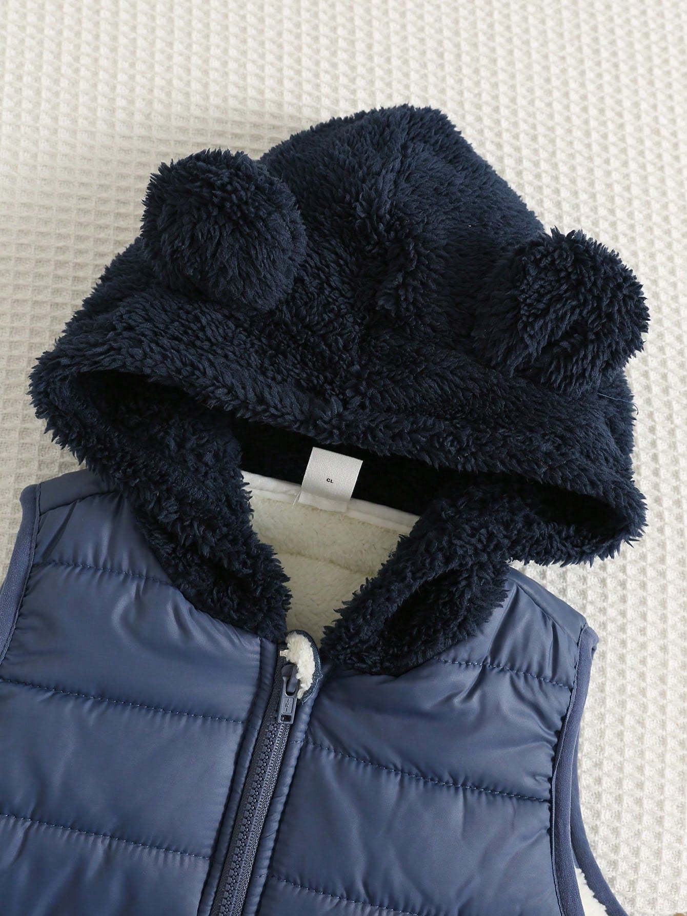 3pcs/Set Baby Boy Autumn/Winter Cute Knitted Striped Long Sleeve Sweatshirt, Deep Blue Vest Jacket, Sweatpants Long Pants Outfit Set, Outerwear Set, Infant Set, Autumn/Winter Set, Cute Set, Stri