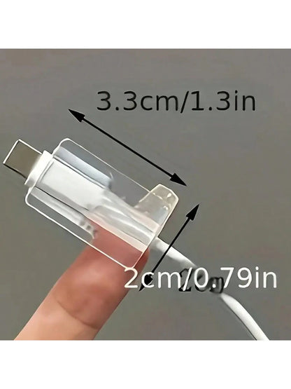 3pcs TPU Protective Cable Sleeves, 20W Charger, Anti-Fraying, Heart-Shaped & Bow Decor, Compatible With IPhone 16/15/14/13/12/11, Phone Accessories